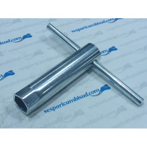 CHIAVE CANDELA A TUBO CON SPINA 16X100 PER VESPA 4 TEMPI