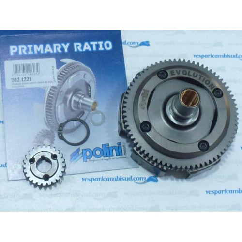CAMPANA FRIZIONE PRIMARIA POLINI EVOLUTION DENTATURA 24/72 DENTI DRITTI