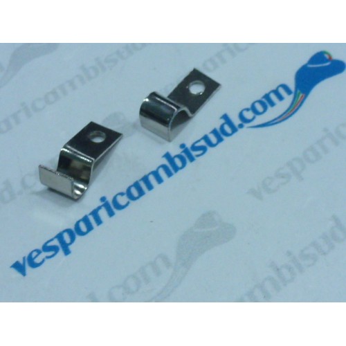 Kit n 2 piastrina nichelato, ferma trasmissione frizione e acceleratore