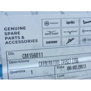CARBURATORE CVEK27 2708 LIBERTY VESPA S LX 150cc ORIGINALE PIAGGIO COD.CM156011 