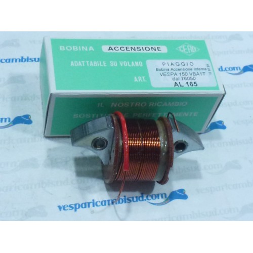 BOBINA ACCENSIONE INTERNA VESPA 150 VBA DAL TELAIO 76.050