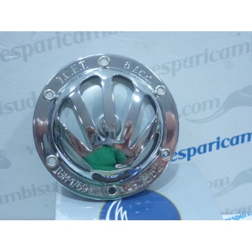 Clacson cromato in corrente continua 6v.c c.vespa 150 - 160 - 180 - ape.