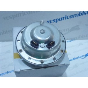 Clacson cromato in corrente continua 6v.c c.vespa 150 - 160 - 180 - ape.