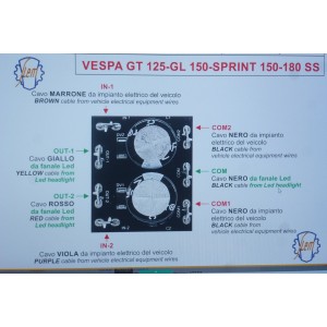 Gruppo ottico SIEM in vetro a LED completo di ghiera vespa