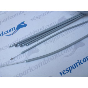 PER LAMBRETTA LI 3 SERIE KIT GUAINE E CAVI GRIGI 