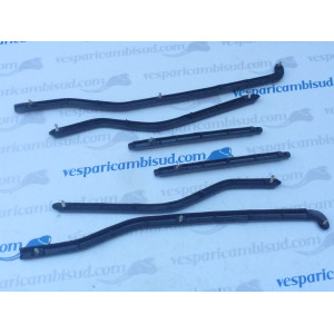 Set listelli pedana, posteriore,di colore nero lambretta li 3 serie