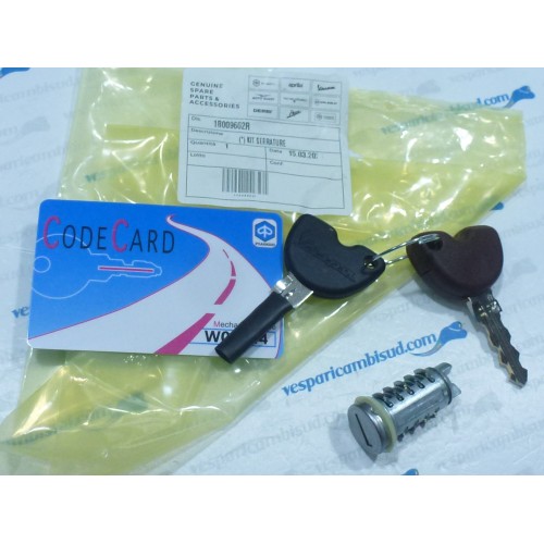 KIT SERRATURA VESPA GTS GTV PRIMAVERA SPRINT 125 150 300 ORIGINALE PIAGGIO 1B009662R
