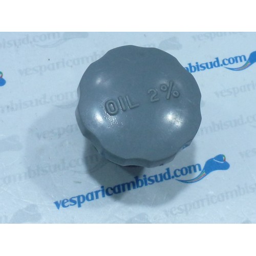 Tappo serbatoio Ciao ,plastica grigio con guarnizione,oil 2/,ricambio nos