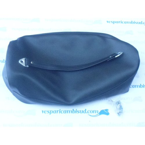 Copertura sella lunga biposto in scay nero,vespa px-e 125 - 150 - 200 1 serie