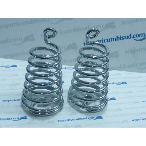 COPPIA MOLLE CONICHE CROMATE VESPA 98T V1T-15T