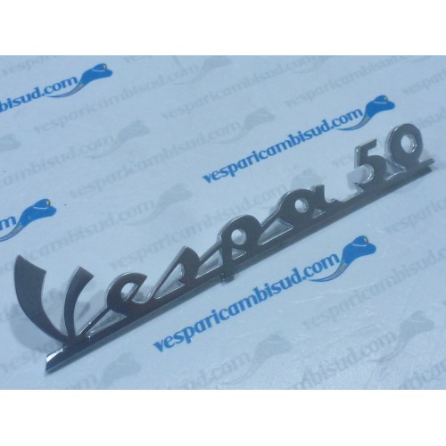 TARGHETTA "VESPA 50" TRAFORATA PER SCUDO ANTERIORE