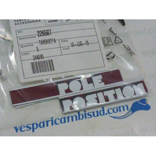 TARGHETTA POLE POSITION T5