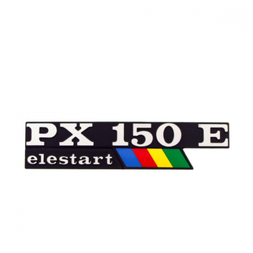 Targhetta laterale in metallo  px 150 e elestart modello arcobaleno.