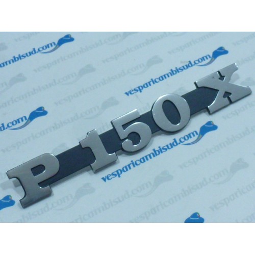 TARGHETTA "P 150 X" PER COFANO LATERALE VESPA