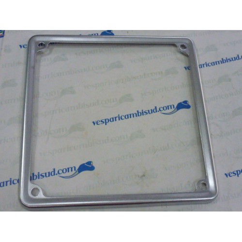 CORNICE TARGA INOX LUCIDATA VECCHIE DIMENSIONI mm.170x170