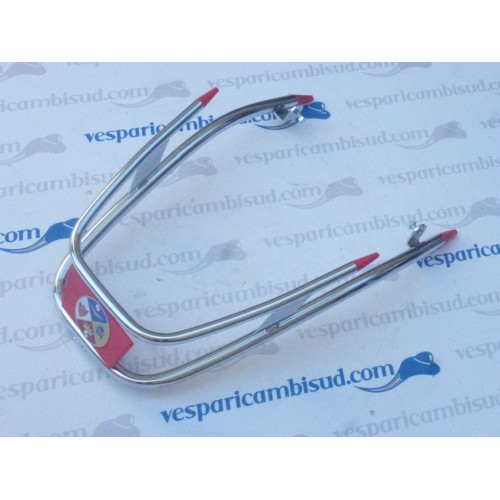 Paraurti cromato doppio tubo e plastiche rosso,vespa 125 - 150