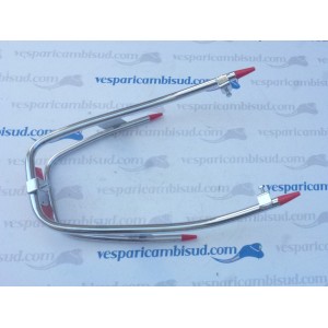 Paraurti cromato doppio tubo e plastiche rosso,vespa 125 - 150