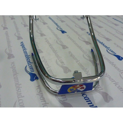 Paraurti cromato doppio tubo e plastiche blu,vespa 125 - 150