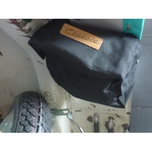 Borsa in naylon "CALAMITATA" nero Classic RETRO scudo VESPA FARO BASSO STRUZZO