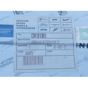 COPPIA SPECCHIETTI DX E SX ORIGiNALI PIAGGIO  