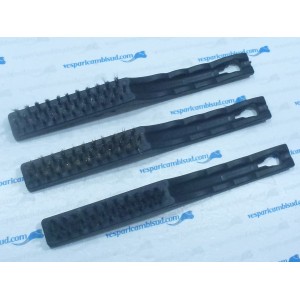 SET DI SPAZZOLE 225MM COMPOSTO DA 3 PZ 1 IN OTTONE 1 IN PLASTICA 1 ACCIAIO