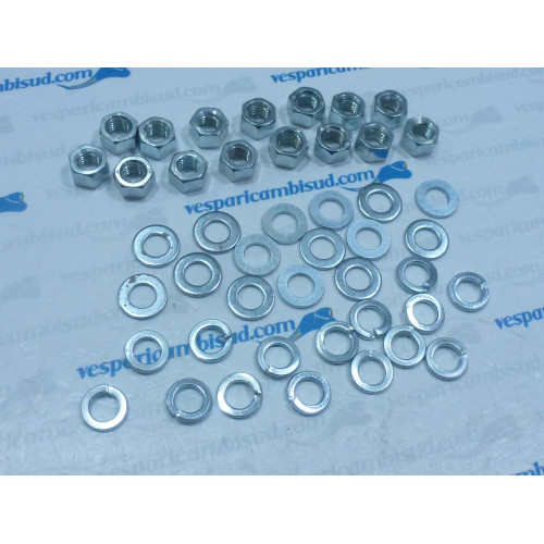 Dadi rondelle m7 tot 45 pz esagono chiave da 11,unione carter motore,vespa 