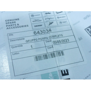 Pompa benzina alimentazione carburante completa ORIG.Piaggio Vespa GTS 300 2008-19
