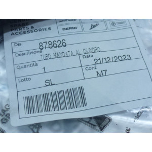 Tubo Mandata Acqua Pompa-Cilindro Piaggio Beverly Mp3 Vespa GTS GTV