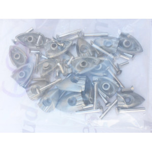 Kit pavimento completo, listelli alluminio, gomma, terminali, ribattini, vespa