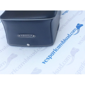 Sella lunga biposto completa,vespa 125 - 150 blu scuro