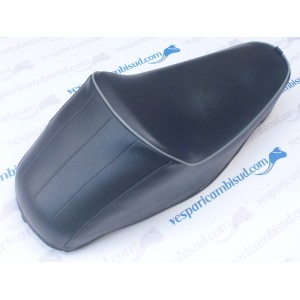 Sella gobbino blu scuro e bordino grigio,vespa 50 r - special.