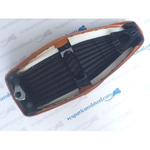 Sella lunga biposto completa,vespa 125 - 150 colore cuoio