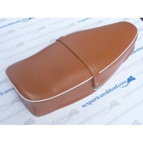 Sella lunga biposto completa,vespa 125 - 150 colore cuoio