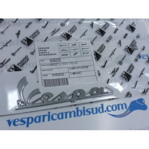 TARGHETTA SCUDO ANTERIORE  "VESPA" ORIGINALE PIAGGIO VESPA PX GTS GTV LX
