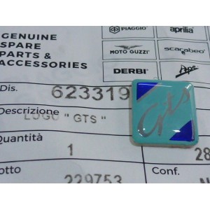 Scudetto Logo Cresta Parafango Cromata Originale Piaggio Vespa GTS 623319