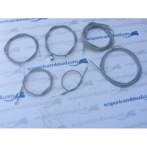 KIT CAVI TRASMISSIONE TEFLON PIAGGIO VESPA PX 2 SERIE TOTALE 8PZ