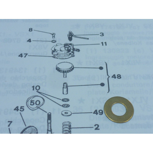 Rondella molla pompa dell'olio per Vespa PX/​T5/​Cosa con miscelatore Originale