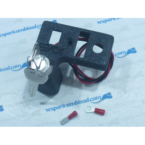 COPERCHIO DEVIO LUCI NERO EVOK IRON SWITCH VESPA 50 SPECIAL CON COMMUTATORE CHIAVE