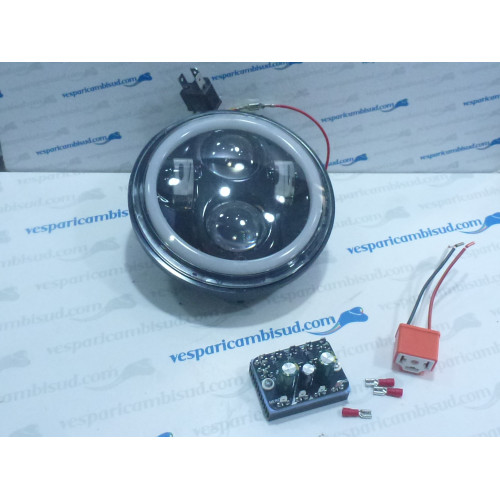 FANALE ANTERIORE SIEM A LED 7000 LUMEN 6000K VESPA PX 125 150 200 OMOLOGATO 