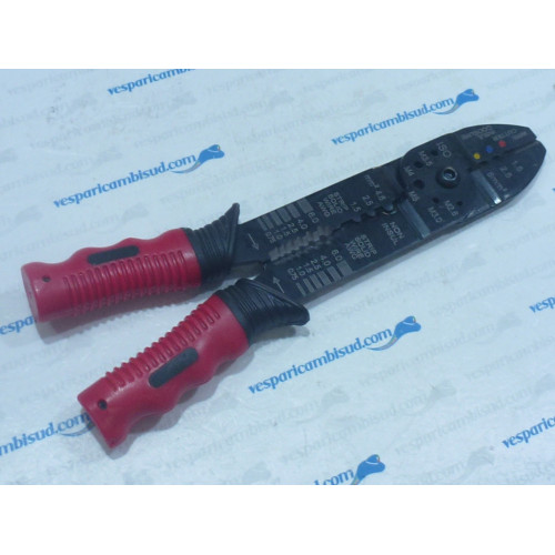 Pinza per crimpatura 240 mm per capocorda e connettori non isolati da 0,75 a 6,0 mm²