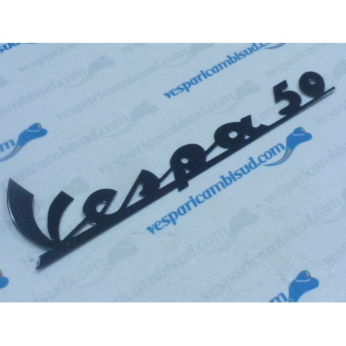 Targhetta anteriore - Vespa 50 - verniciato blu notte,da incollare