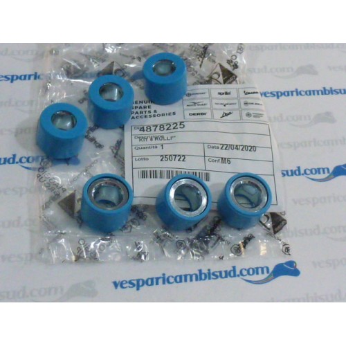 KIT 6 RULLI AZZURRI RICAMBIO ORIGINALE PIAGGIO VESPA 125 ET4 125 ('96-'98)