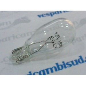 LAMPADINA W2,1x9.5d W16WT15 (12V 16W)TUTTO VETRO-LUCE STOP