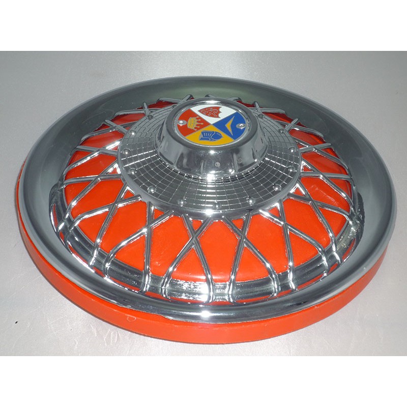 Borchia calotta in rosso per ruota diametro 3.00 x 10 - 3,50 x 10,vespa - ape Borchia calotta in rosso per ruota diametro 3.00 x 10 - 3,50 x 10,vespa - ape