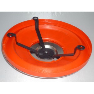 Borchia calotta in rosso per ruota diametro 3.00 x 10 - 3,50 x 10,vespa - ape Borchia calotta in rosso per ruota diametro 3.00 x 10 - 3,50 x 10,vespa - ape