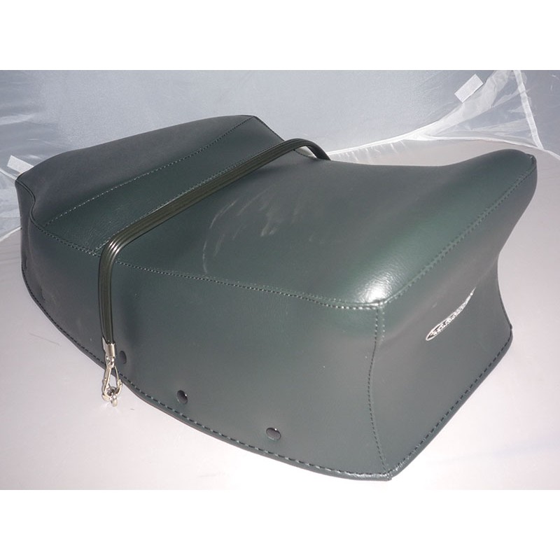 Copertura sella biposto con maniglia in scay verde scuro,vespa 150 gs vs1t Copertura sella biposto con maniglia in scay verde scuro,vespa 150 gs vs1t