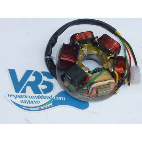 STATORE 6 POLI CON PIASTRA COMPLETO VESPA 125 T5