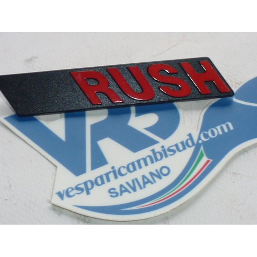 TARGHETTA RUSH BAULETTO ANTERIORE VESPA 50 RUSH