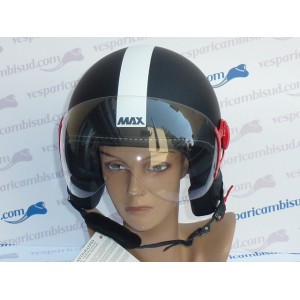 Casco Max Power NERO opaco FERMA VISIERA ROSSO Casco Max Power NERO opaco FERMA VISIERA ROSSO