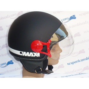 Casco Max Power NERO opaco FERMA VISIERA ROSSO Casco Max Power NERO opaco FERMA VISIERA ROSSO